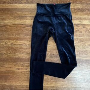 Spanx velvet leggings black high waist S Holiday sexy